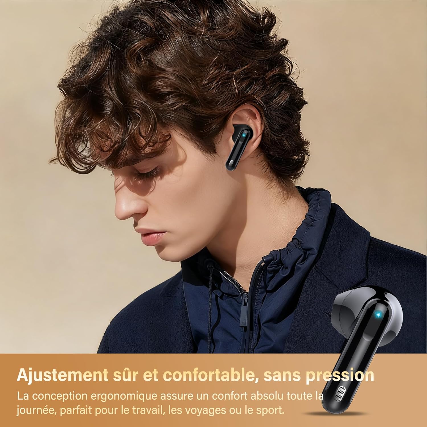 Thumbnail 3 de Écouteurs Bluetooth BD88 sans fil 5.4 – Hi‑Fi, ANC Ambiant ENC, 45 h total