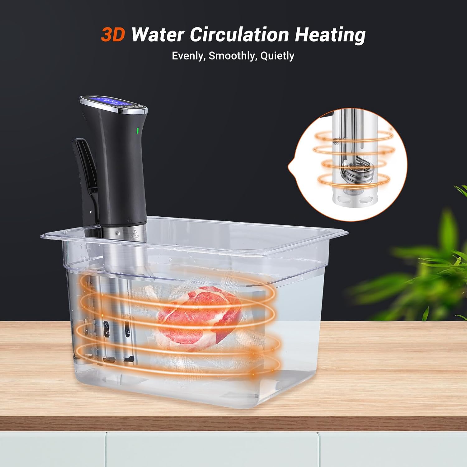 Thumbnail 6 de INKBIRD WiFi Sous Vide Cooker ISV-300W (1000W) with 14 Preset Recipes, Timer & IPX7 Waterproof Circulator