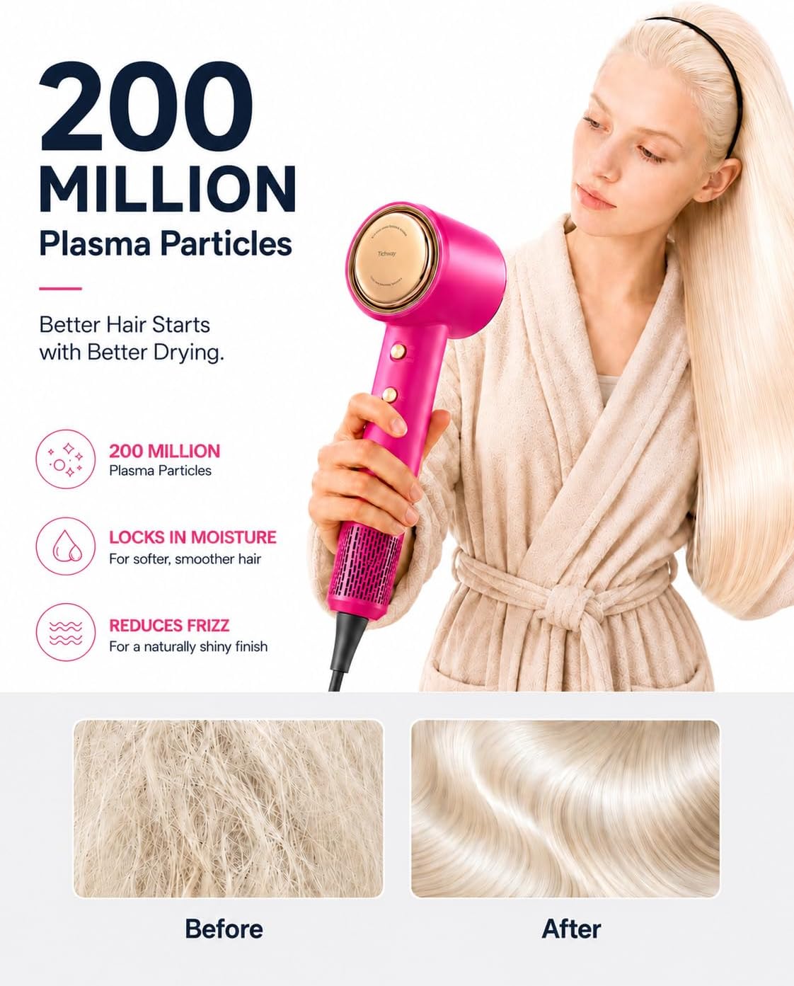 Thumbnail 2 de Tideway H11 Professional High-Speed Ionic Hair Dryer (110,000 RPM) with Magnetic Diffuser