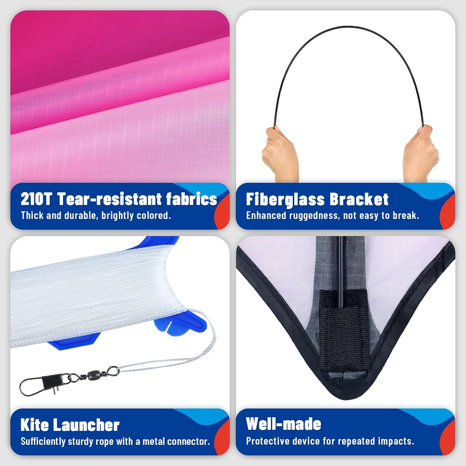 Thumbnail 4 de SGftre Delta Kite Three Set for Kids and Adults — Easy-to-Fly Family Delta Kites for Parks and Beach