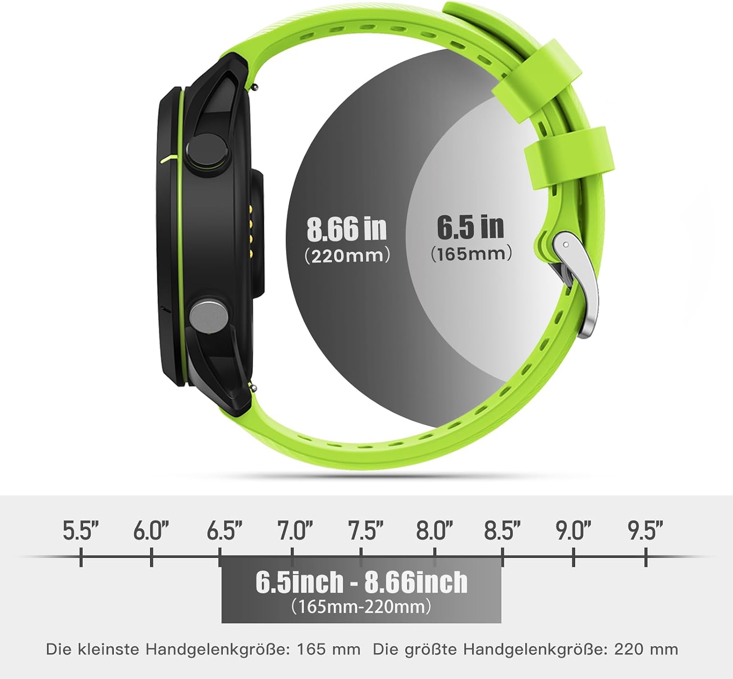 Thumbnail 5 de ANBEST Silikon Armband 22mm kompatibel Garmin