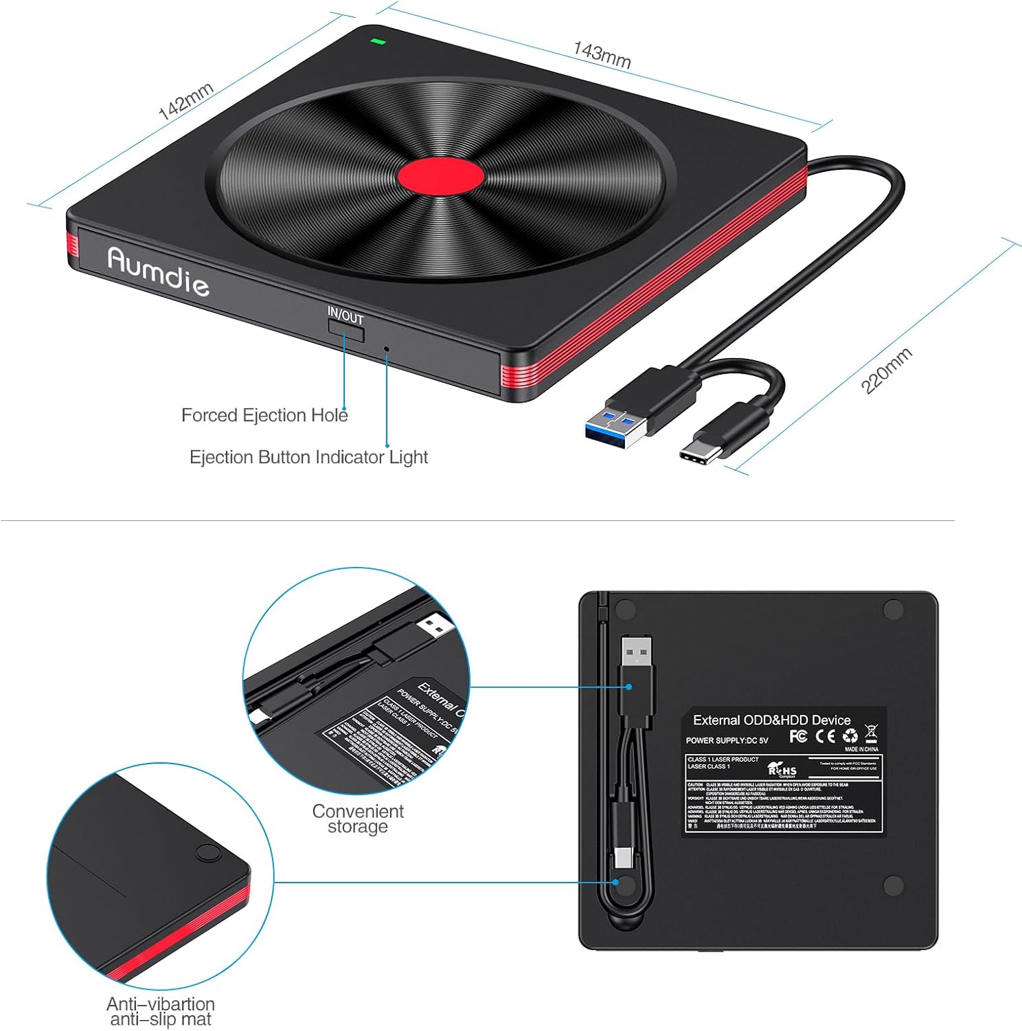 Thumbnail 5 de Externes DVD Laufwerk USB 3.0