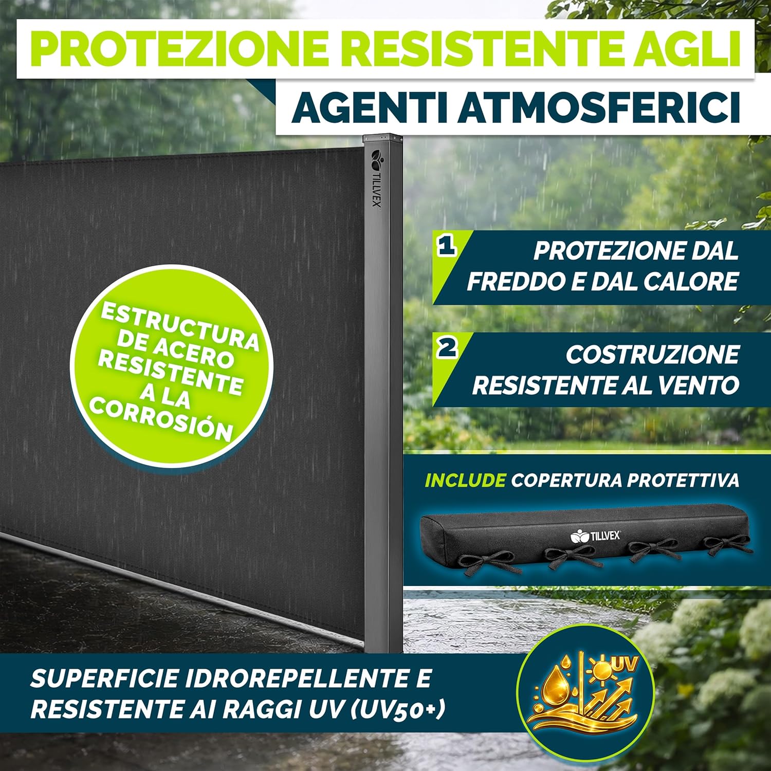 Thumbnail 4 de tillvex Tenda laterale 160 x 300 cm 🌤