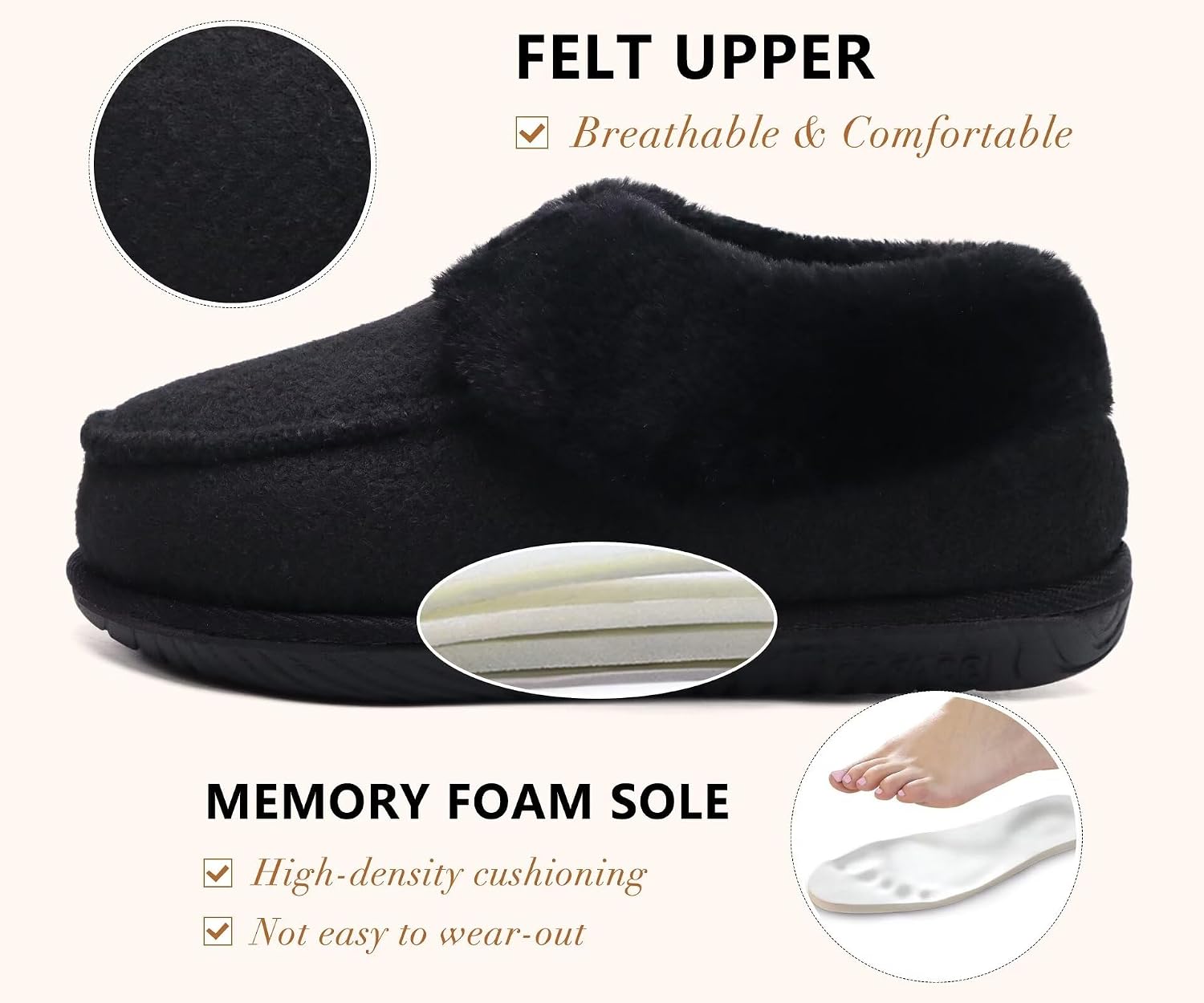 Detalle 2 de COFACE Women's Memory Foam Moccasins 1️⃣