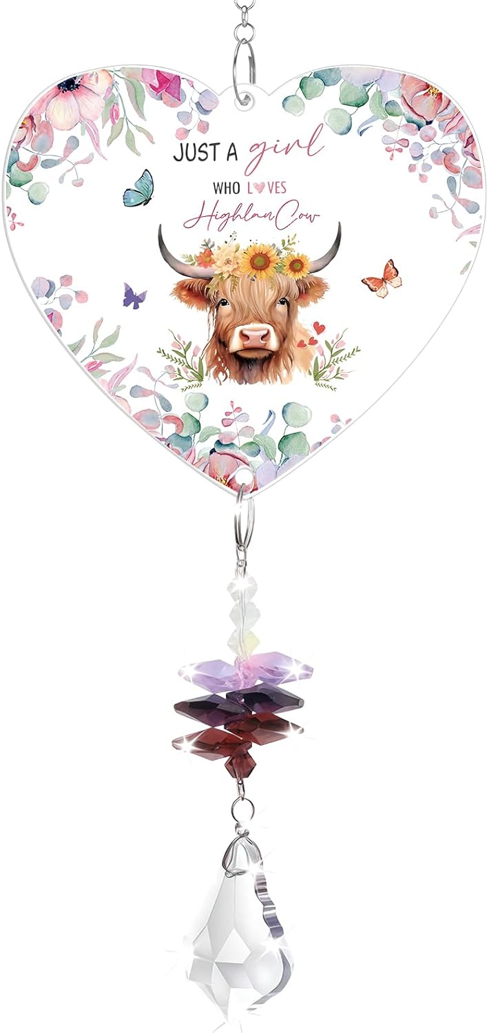 Highland Cow Crystal Suncatcher