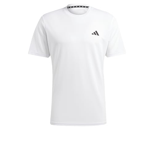 Detalle de adidas Hombre Train Essentials Training Shirt, White/Black, M