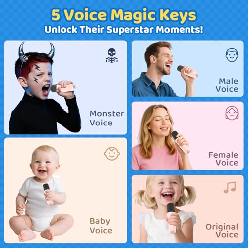 Thumbnail 5 de Jeefu Karaoke Machine 2 with 2 Wireless Microphones