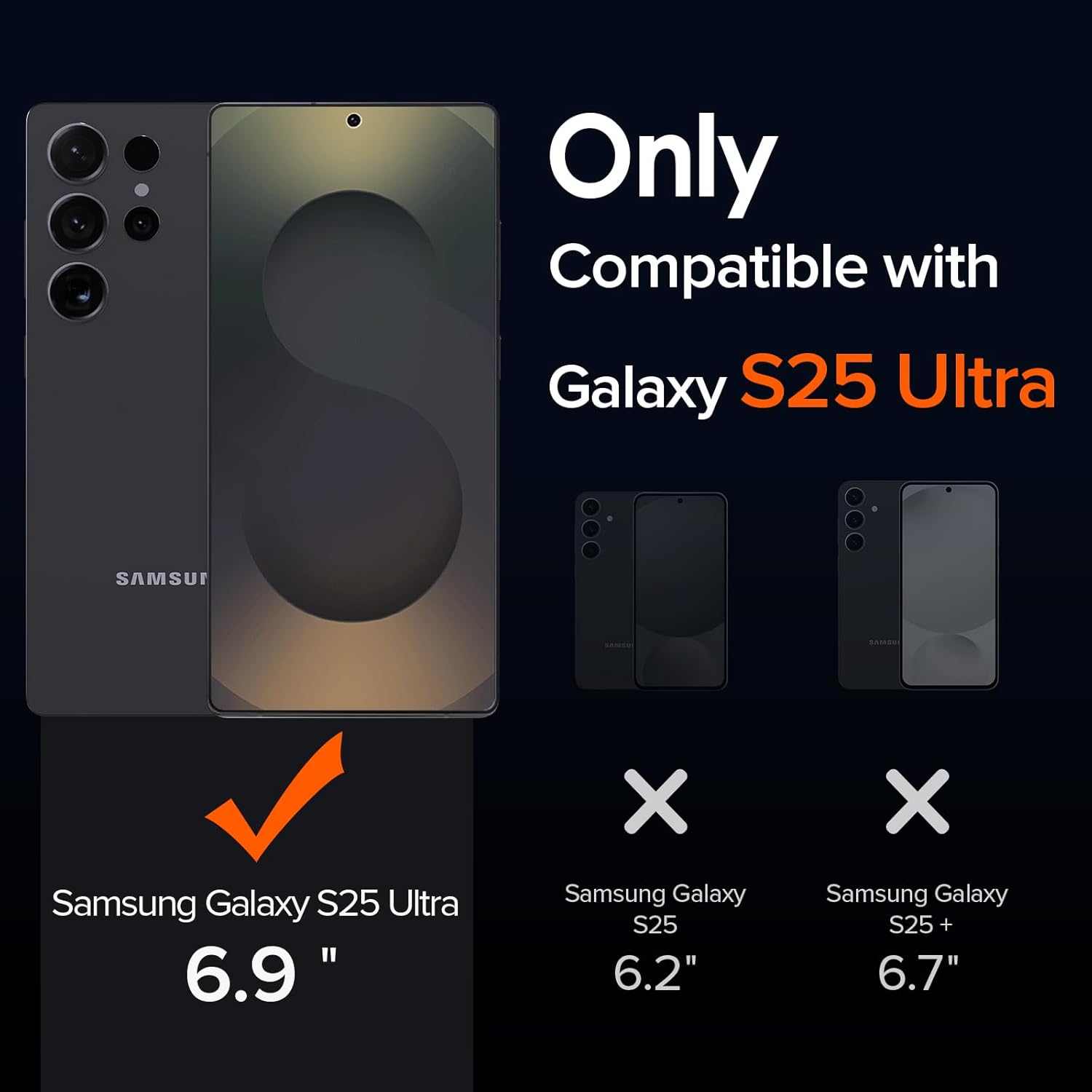 Thumbnail 1 de ivoler Magnetic Case for Samsung Galaxy S25 Ultra 5G (6.9") – MagSafe compatible slim shockproof cover, black