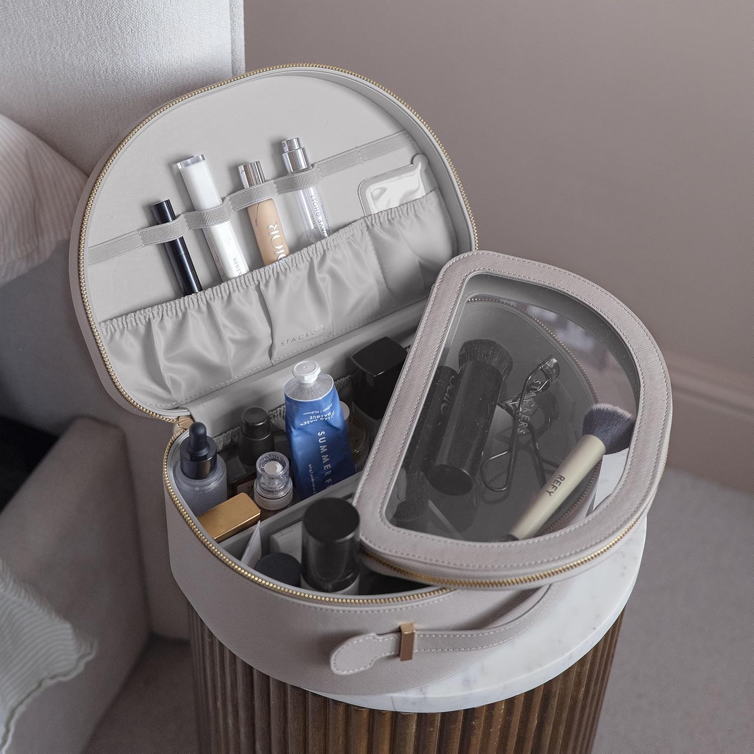 Detalle de Stackers Taupe Vanity Case