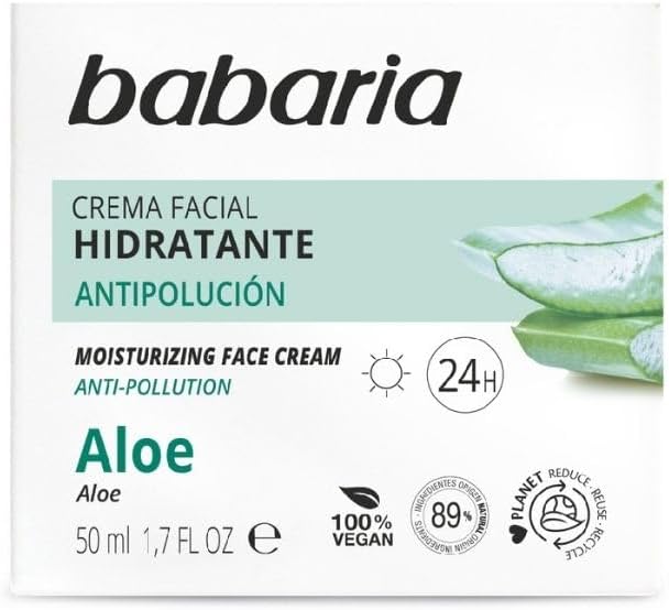 Detalle de BABARIA CRÈME POUR LE VISAGE HYDRATANTE 24 50ml