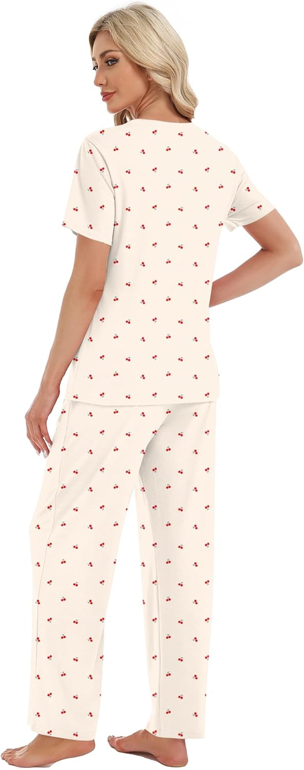 Thumbnail 1 de Rapbin Damen Schlafanzug Lang – zweiteiliges Pyjama-Set mit Taschen und Kordelzug