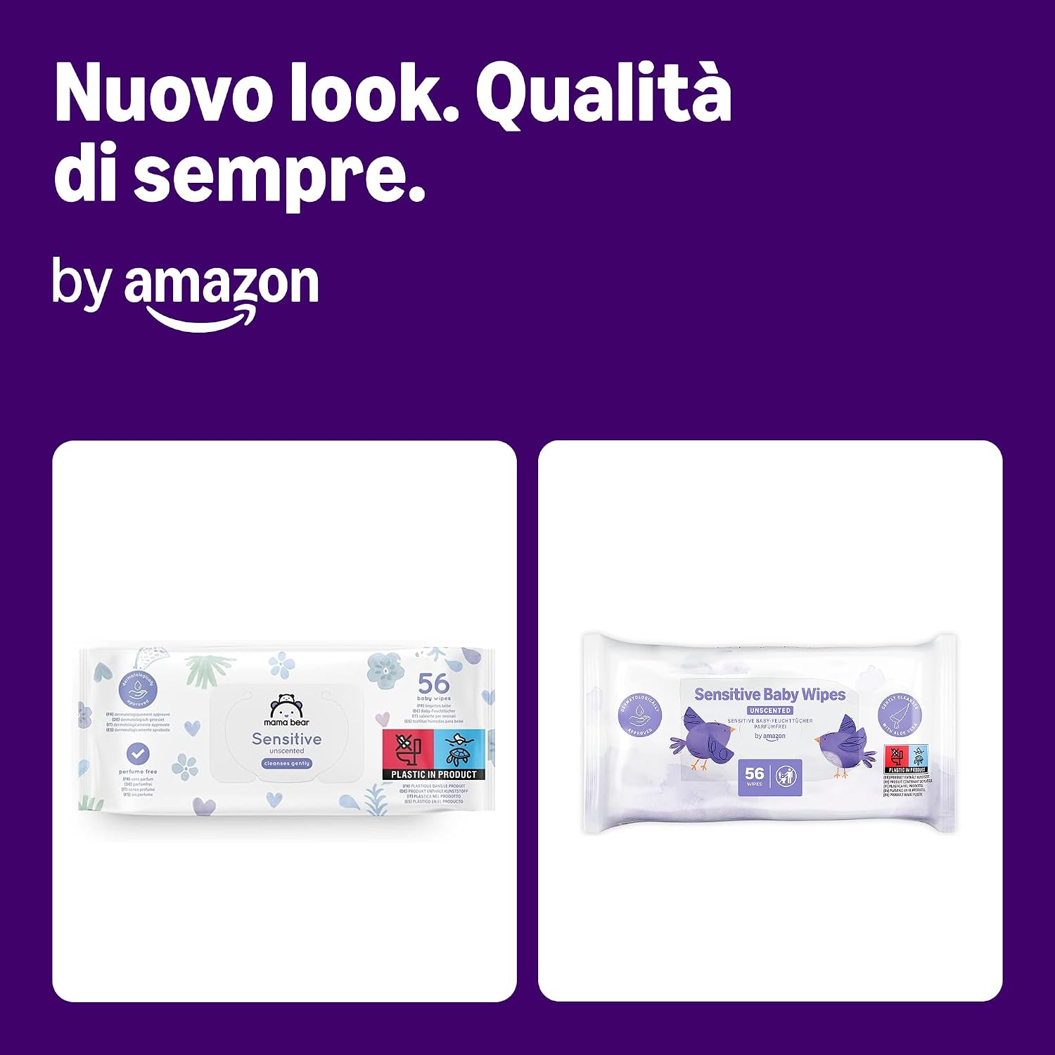 Detalle 2 de Amazon 1008 Salviettine Ultra Sensitive 18x56