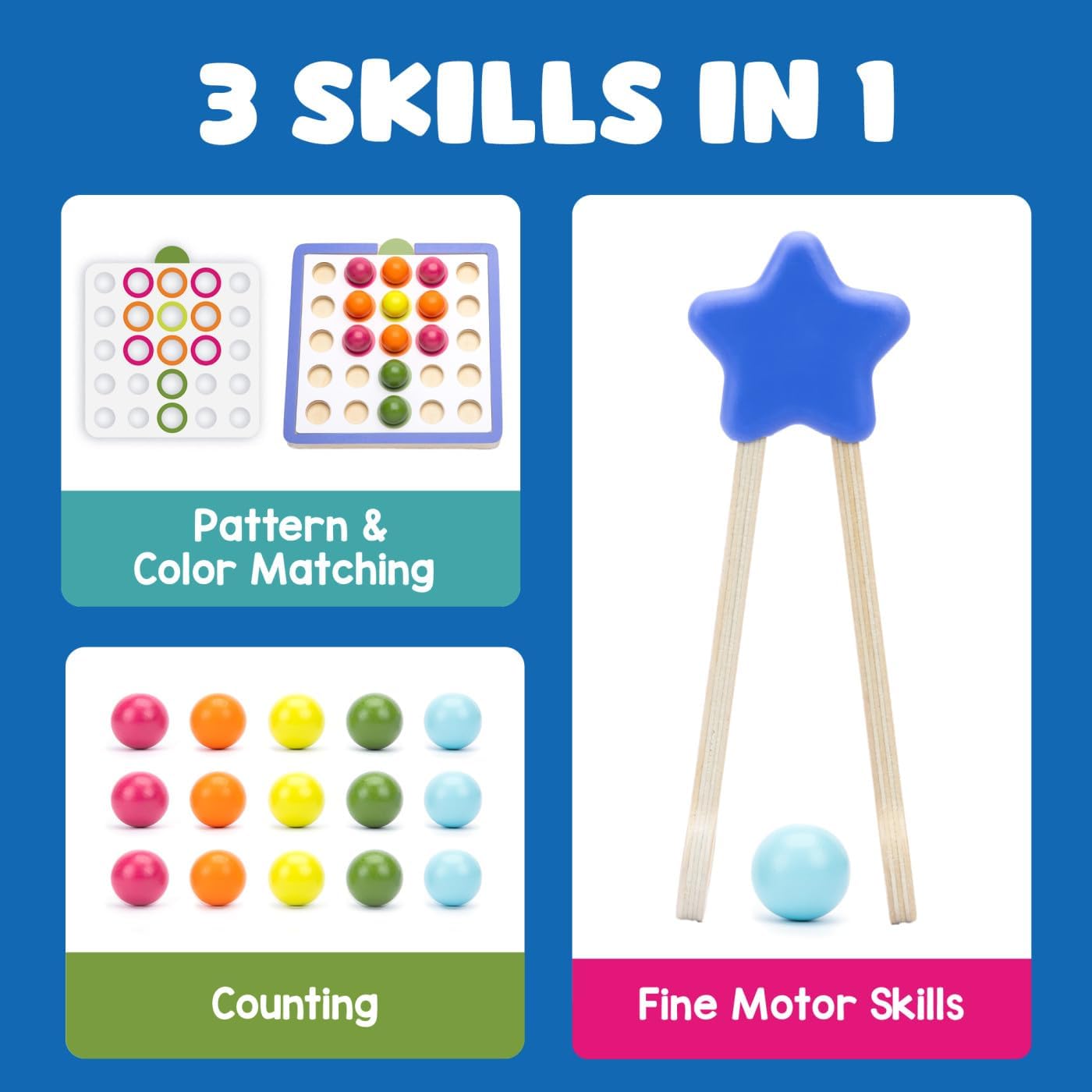 Detalle de Educational Insights Pattern & Sequencing Board for Toddlers 🎲
