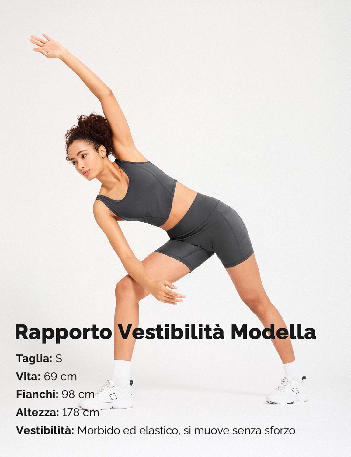 Thumbnail 5 de Yogaration Pantaloncini Palestra Donna: shorts sportivi vita alta con tasche, senza cuciture