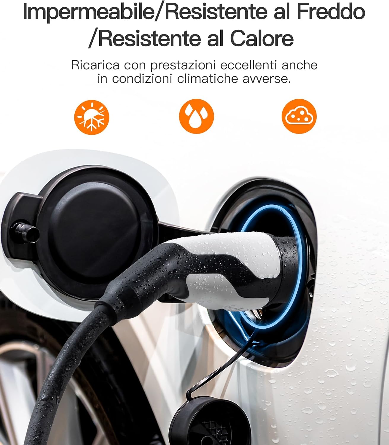 Thumbnail 3 de Tomons Cavo di Ricarica Rapida Tipo 2 a Tipo 2, 11 kW – 5 m, IP55, TPU ignifugo, compatibile con veicoli Type 2 e CCS2