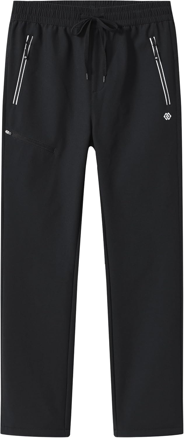 Detalle de MoFiz Women's Fleece-Lined Waterproof Snow Pants with Zippered Pockets