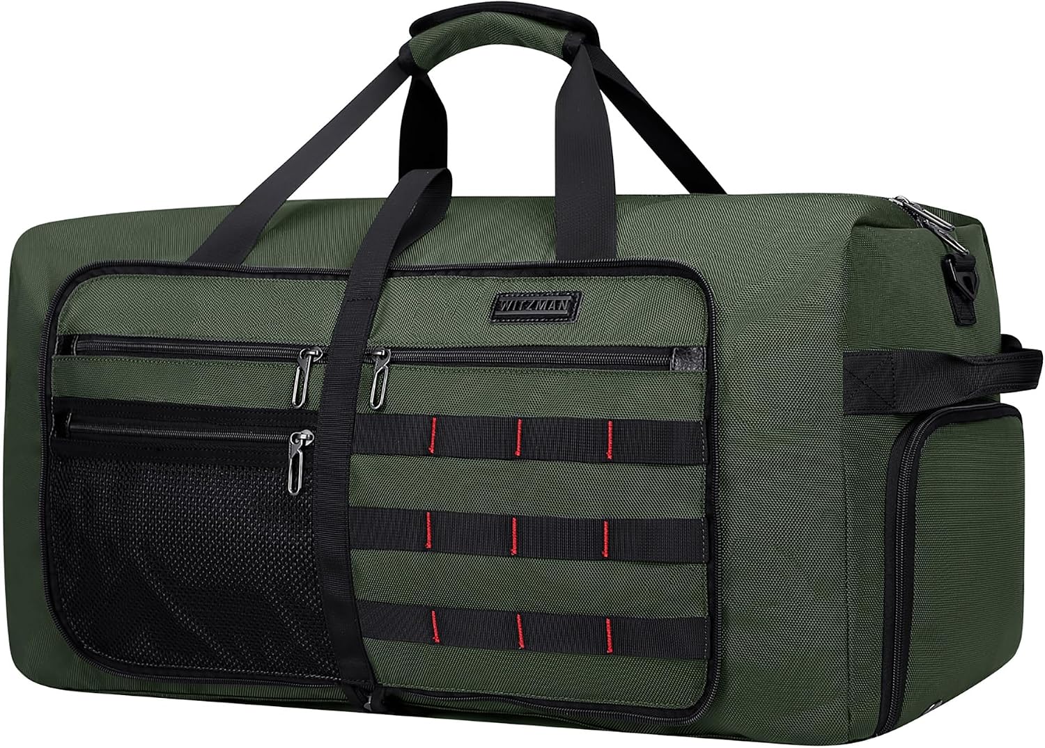 Detalle de WITZMAN Foldable Duffle Bag 65L (B697 Army Green) with Shoe Compartment