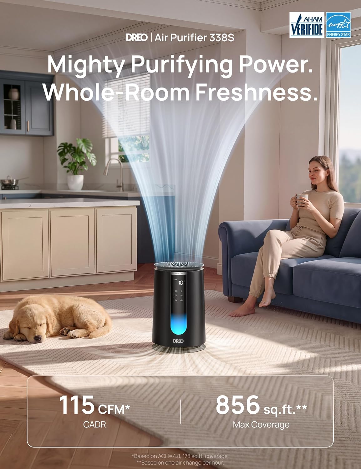 Detalle de DREO air purifier DR-HAP008S