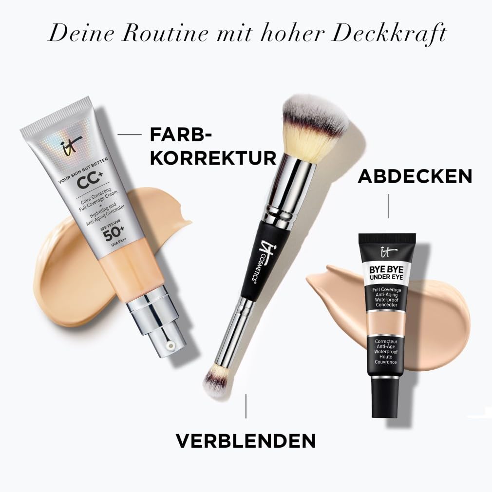 Detalle 2 de IT Cosmetics Your Skin But Better CC Cream LSF 50+ – Hochpigmentierte Getönte Anti‑Aging Tagescreme