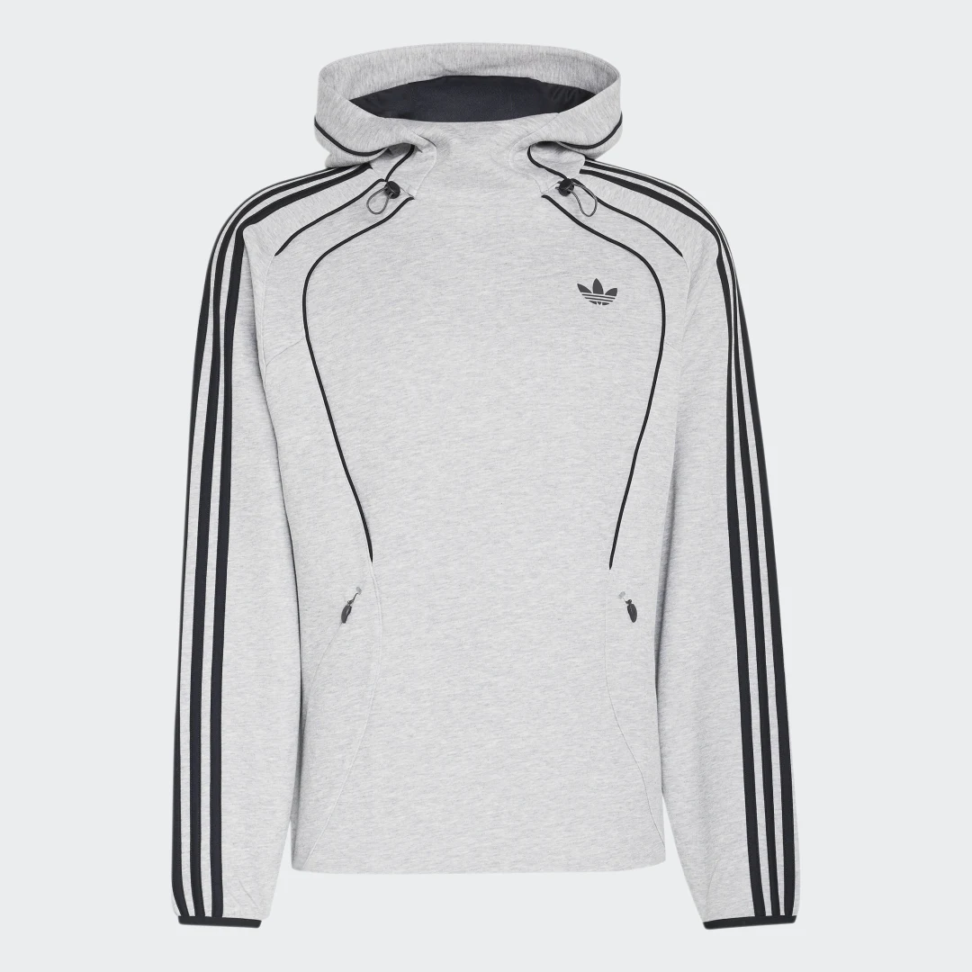 Detalle 2 de Sudadera con capucha Spacer Teamgeist 26 Cutline de Adidas – Gris