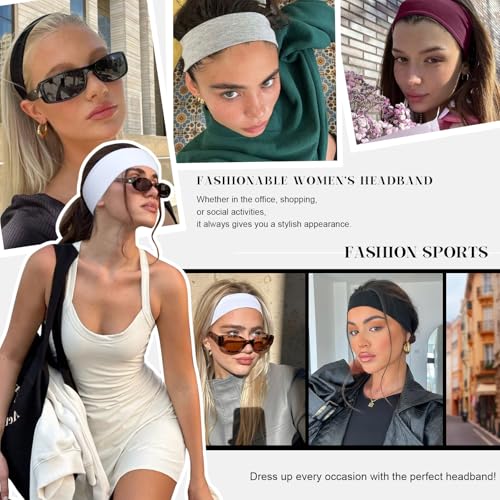 Detalle de AWUMBUK Bandeau Cheveux Unisexe – Lot de 8 Bandeaux Anti-Dérapants pour Running, Yoga et Sport