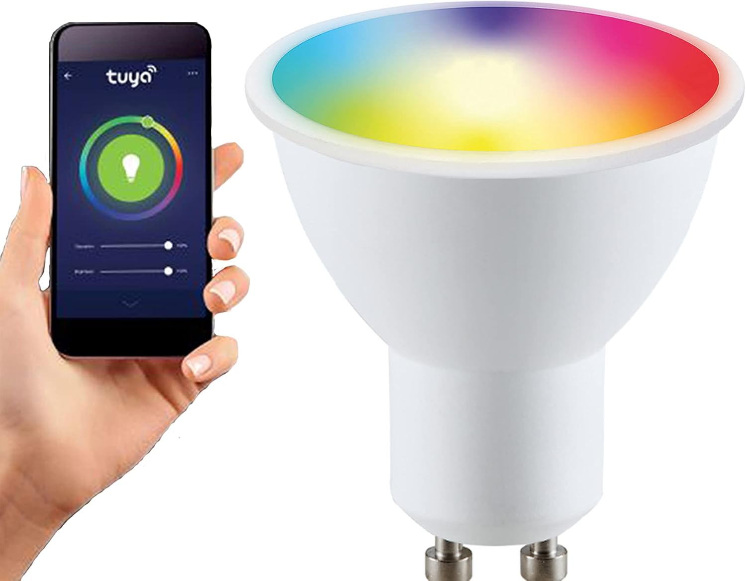 Detalle de HARPER LIVING SMTB04 GU10 Smart Wi-Fi LED Bulb, RGB, Dimmable, 400 lm