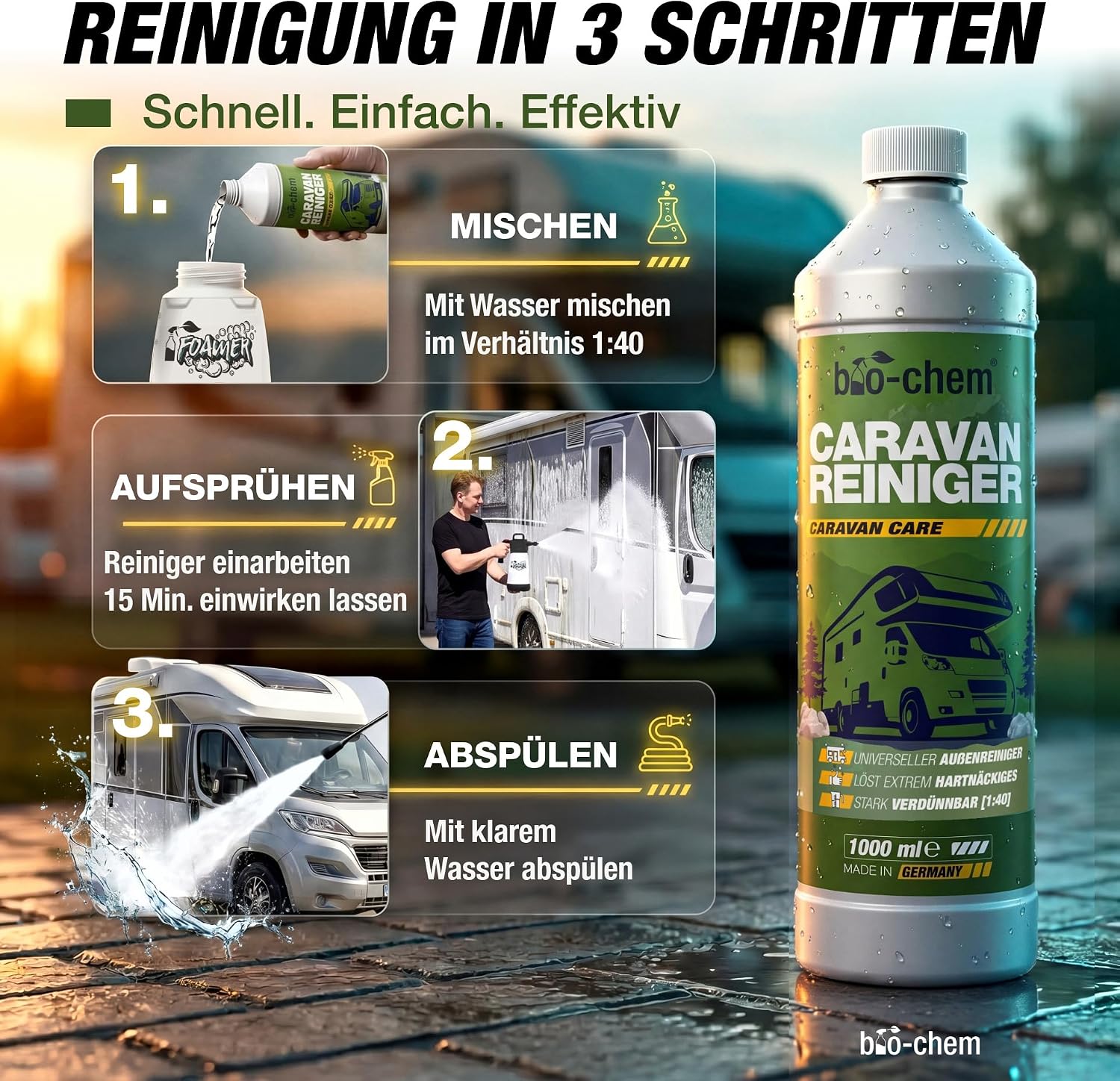 Thumbnail 5 de bio-chem Caravan & Wohnmobil Reiniger 1L – Außenreiniger