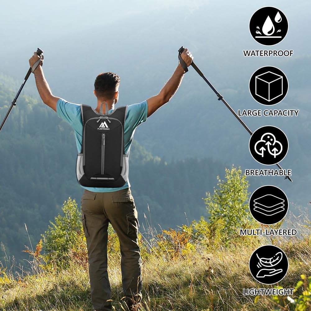 Detalle 2 de flintronic Foldable Backpack 16L – Ultra-light packable waterproof daypack