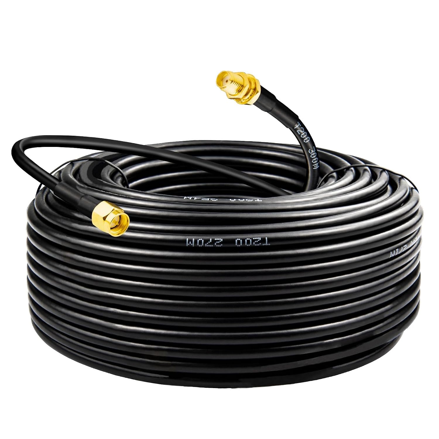 BOOBEIR 30M LMR200 Equivalent SMA Male to SMA Female Coaxial Cable (50 Ohm) – Ultra Low-Loss Extension for 5G/6G, WiFi 6E, GPS & More