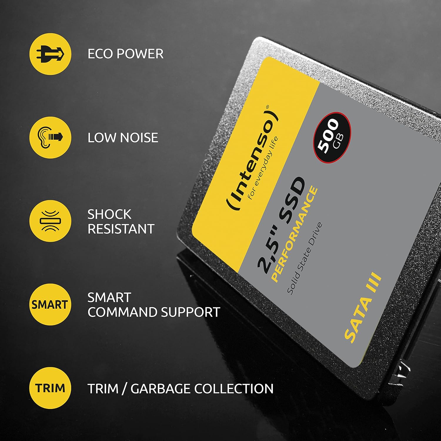 Detalle 2 de Intenso Performance 500 GB – wewnętrzny SSD SATA III 2,5 cala, do 550 MB/s