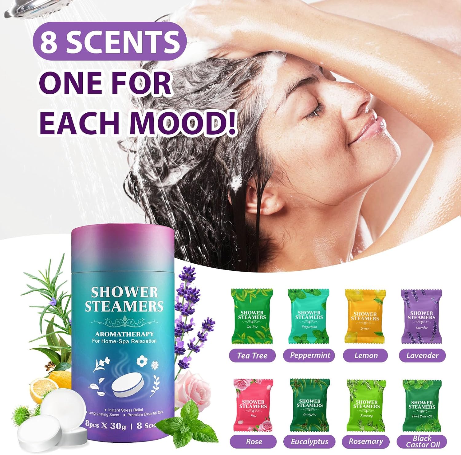 Thumbnail 1 de Shower Steamers Aromatherapy 8-pack for Relaxation