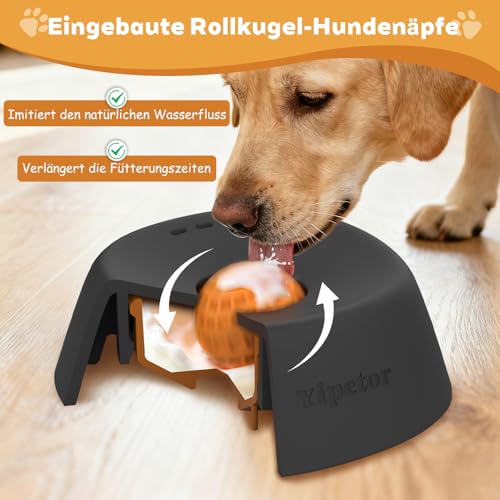 Detalle 2 de Yipetor Schleckball Hundenapf für Flüssige Leckerlis – sicherer Slow-Feeder für Knochenbrühe, Joghurt und Flüssignahrung