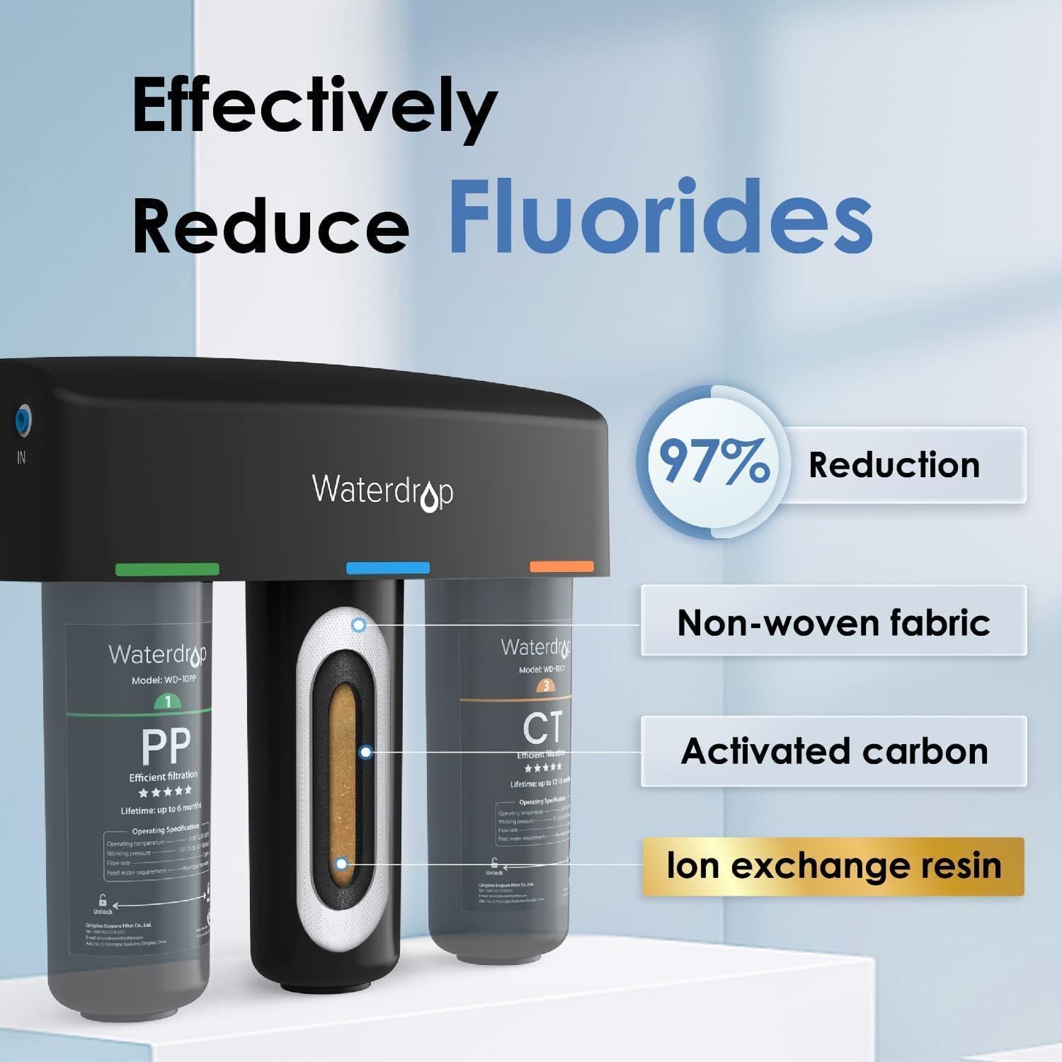 Detalle 2 de Waterdrop TSB Under Sink Water Filter System with Dedicated Faucet