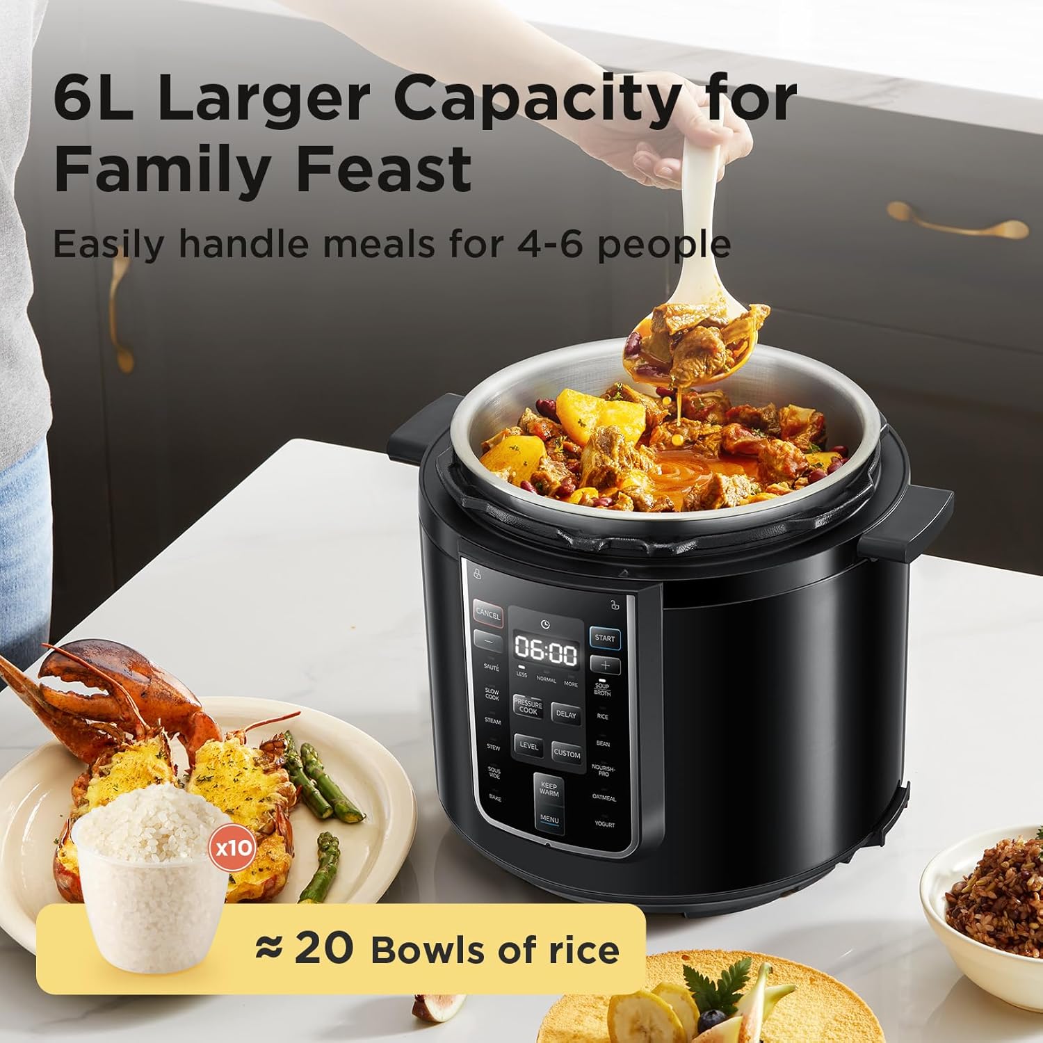 Thumbnail 1 de Midea 6L pressure cooker 9-in-1