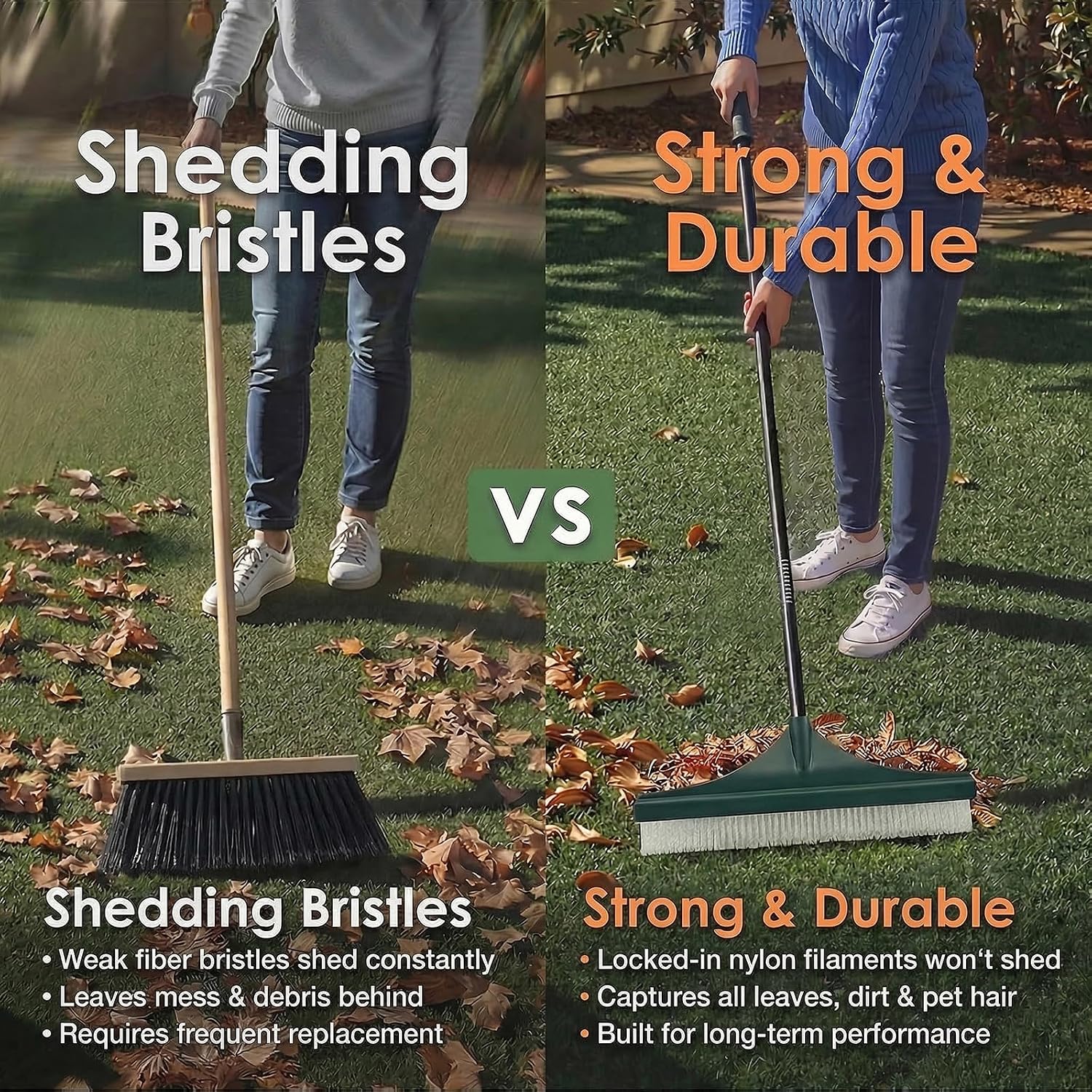 Thumbnail 3 de Fuuwuu Artificial Grass Brush with Long Handle — 140cm Turf Rake for Debris, Pet Hair and Cleaning