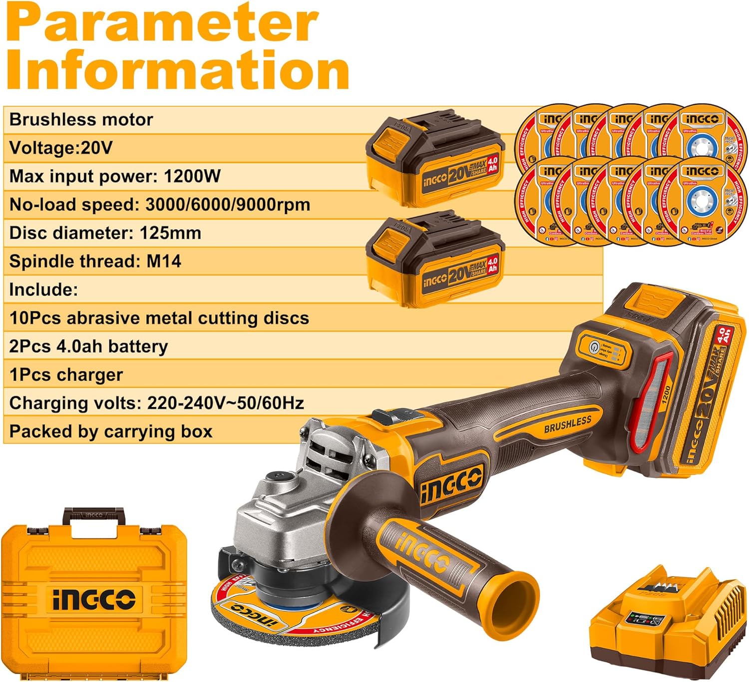 Thumbnail 4 de INGCO CAGLI2212533E 125mm Angle Grinder 🔧
