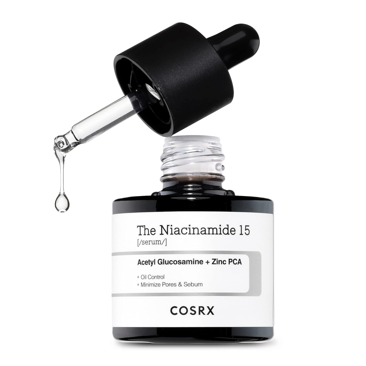 Detalle de COSRX Niacinamide 15% Gesichtsserum – Verkleinert Poren, beruhigt Rötungen & korrigiert Verfärbungen (20 ml)
