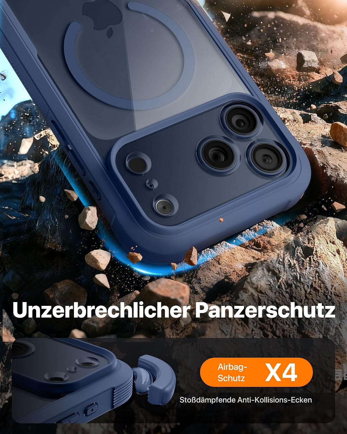 Thumbnail 2 de Diaclara Hülle iPhone 17 Pro Max MagSafe 360° Blau