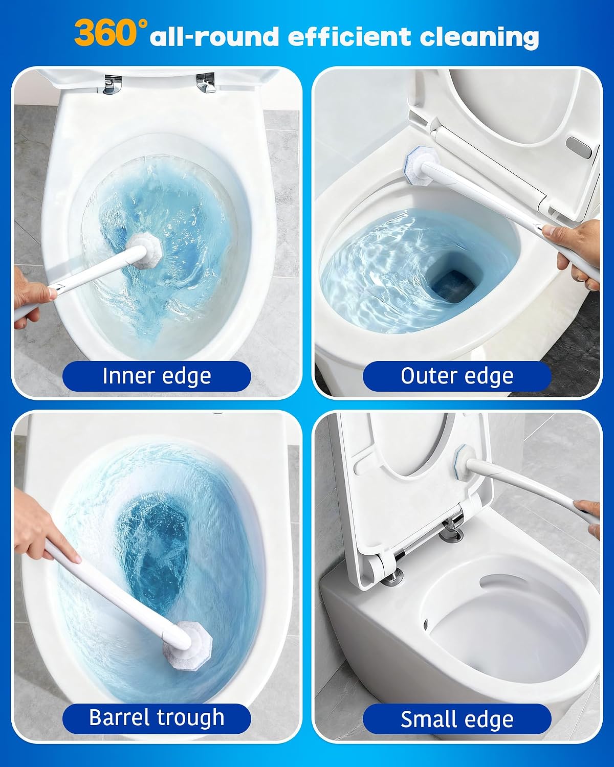 Detalle de 50 Pack Wand Refills Compatible with Clorox Toilet Brushes