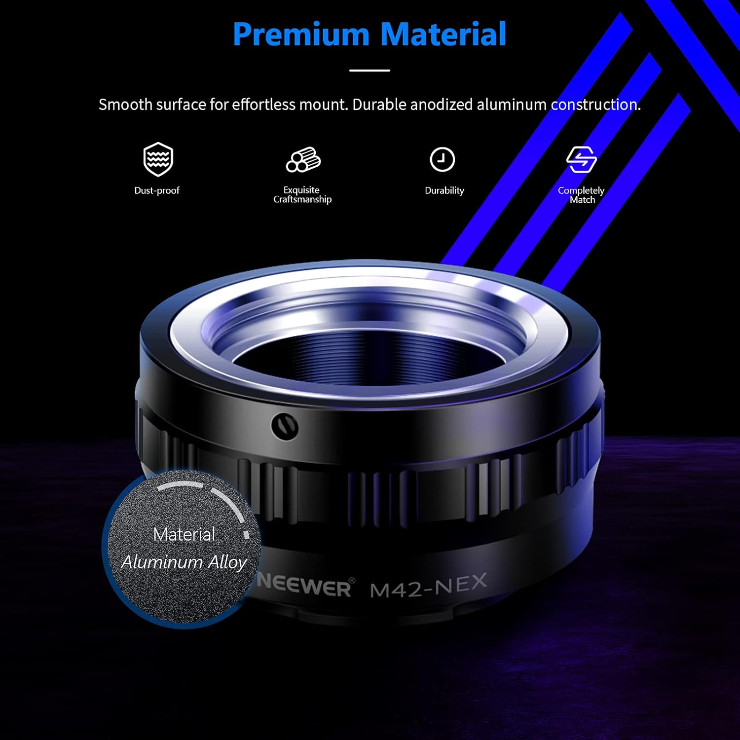 Thumbnail 6 de Neewer adattatore obiettivo M42 per Sony NEX E-Mount (messa a fuoco manuale)