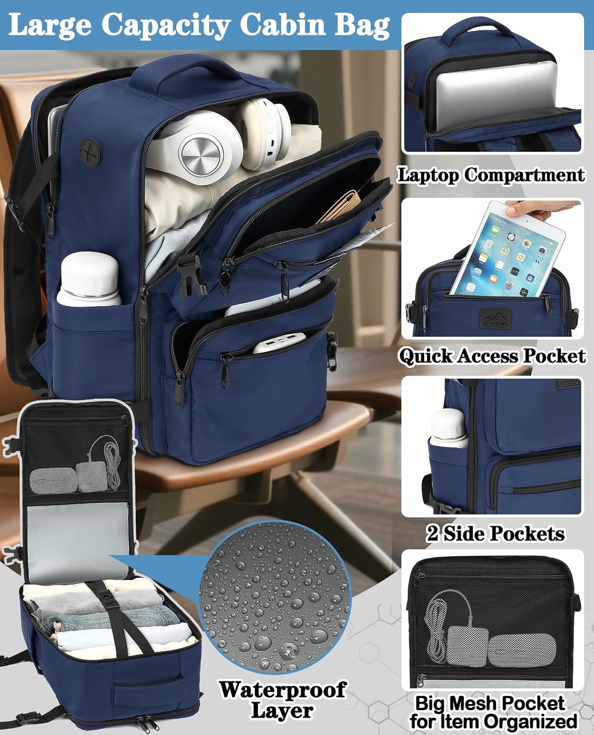 Thumbnail 3 de LYNXCHER Cabin Bag underseat carry-on backpack