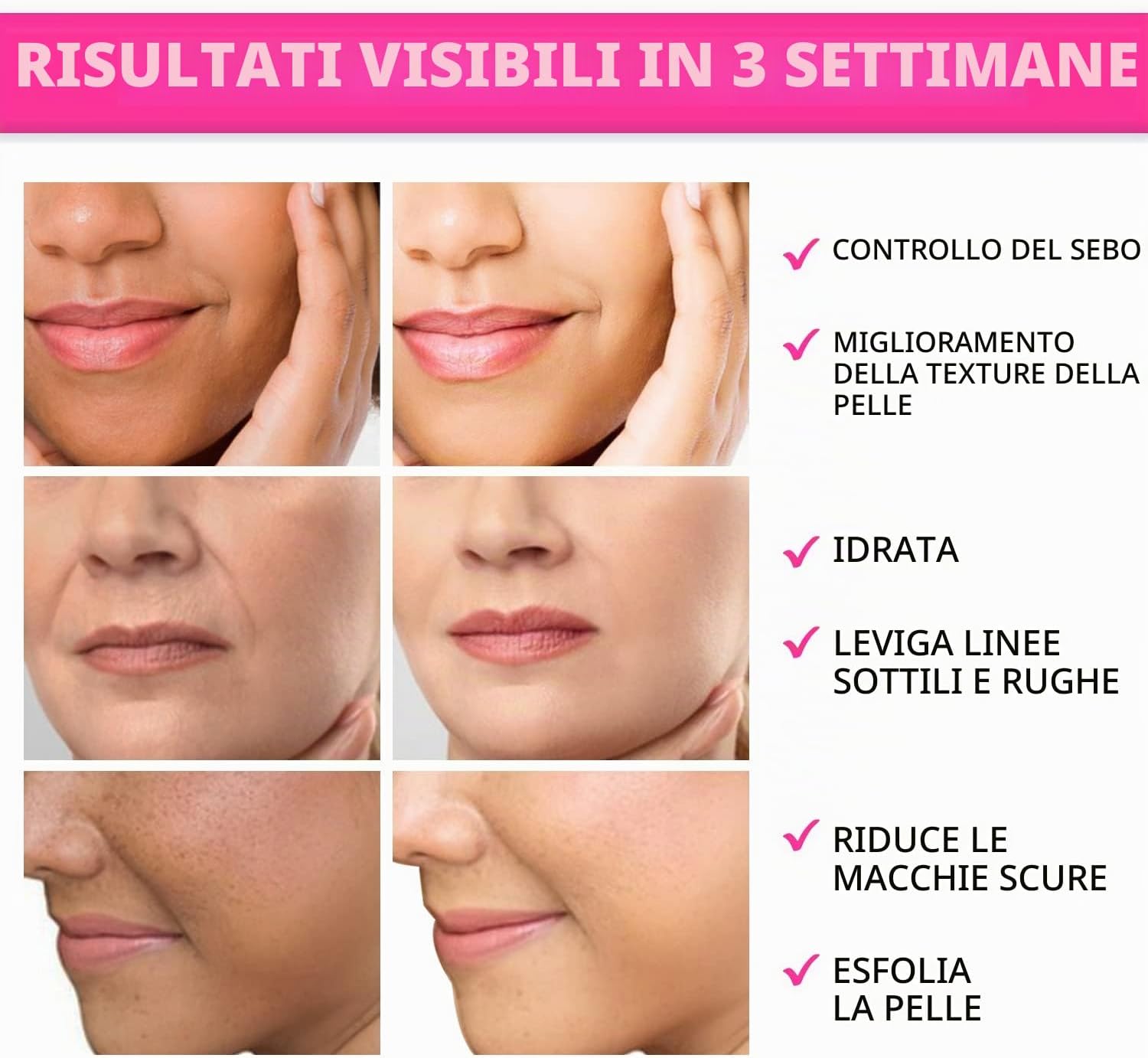 Detalle 2 de ANAi RUI Dischetti esfolianti all’acido glicolico 35% AHA Peeling Pad viso (80 pads)