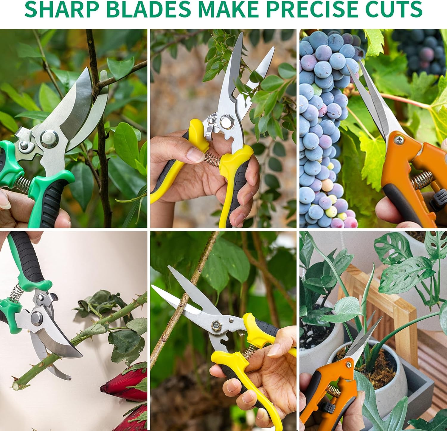 Thumbnail 6 de Drametic+ Scissors 3-Pack Garden Pruning Shears with Stainless Steel Blades
