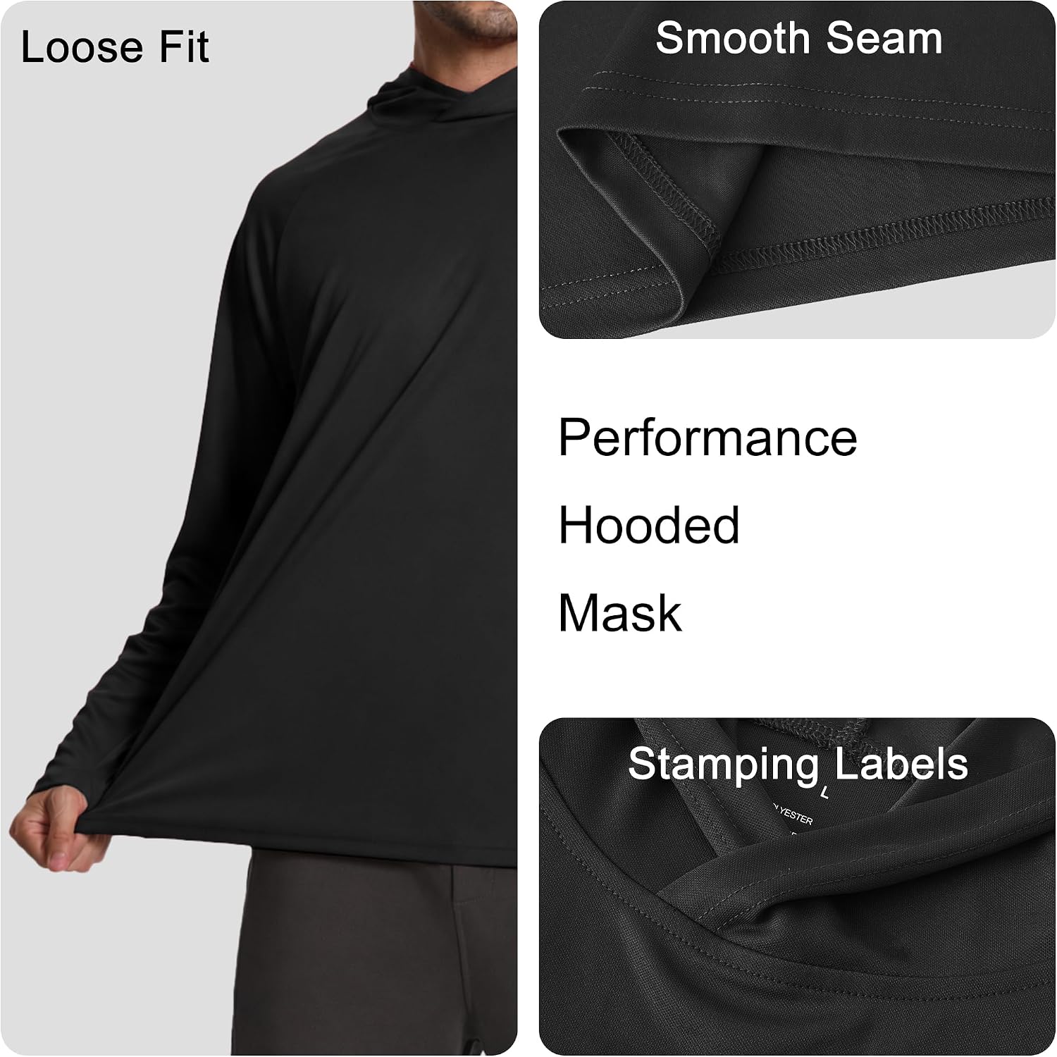 Detalle de HovSiyla Men's Fishing Hoodie 5-Pack