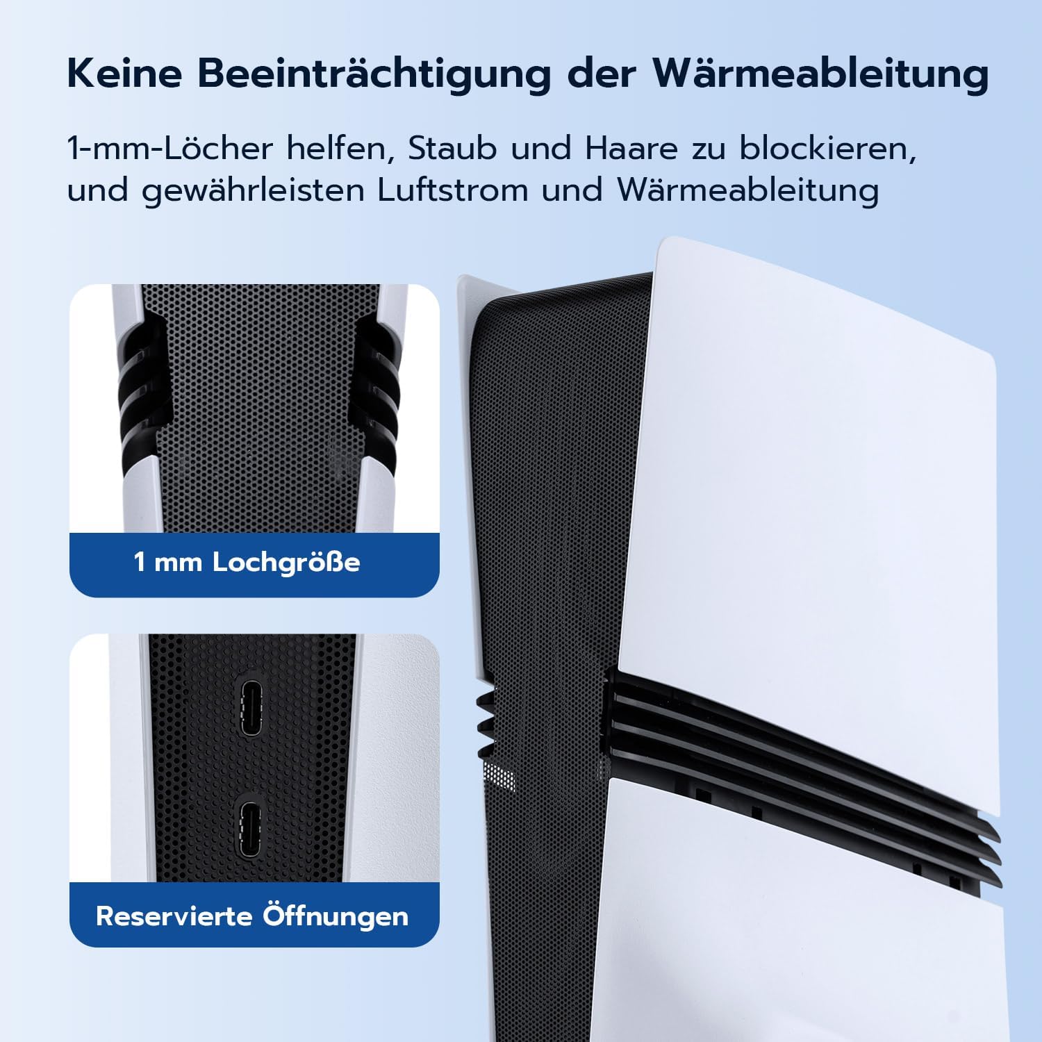 Detalle 2 de PS5 Pro Staubschutznetz von Mcbazel