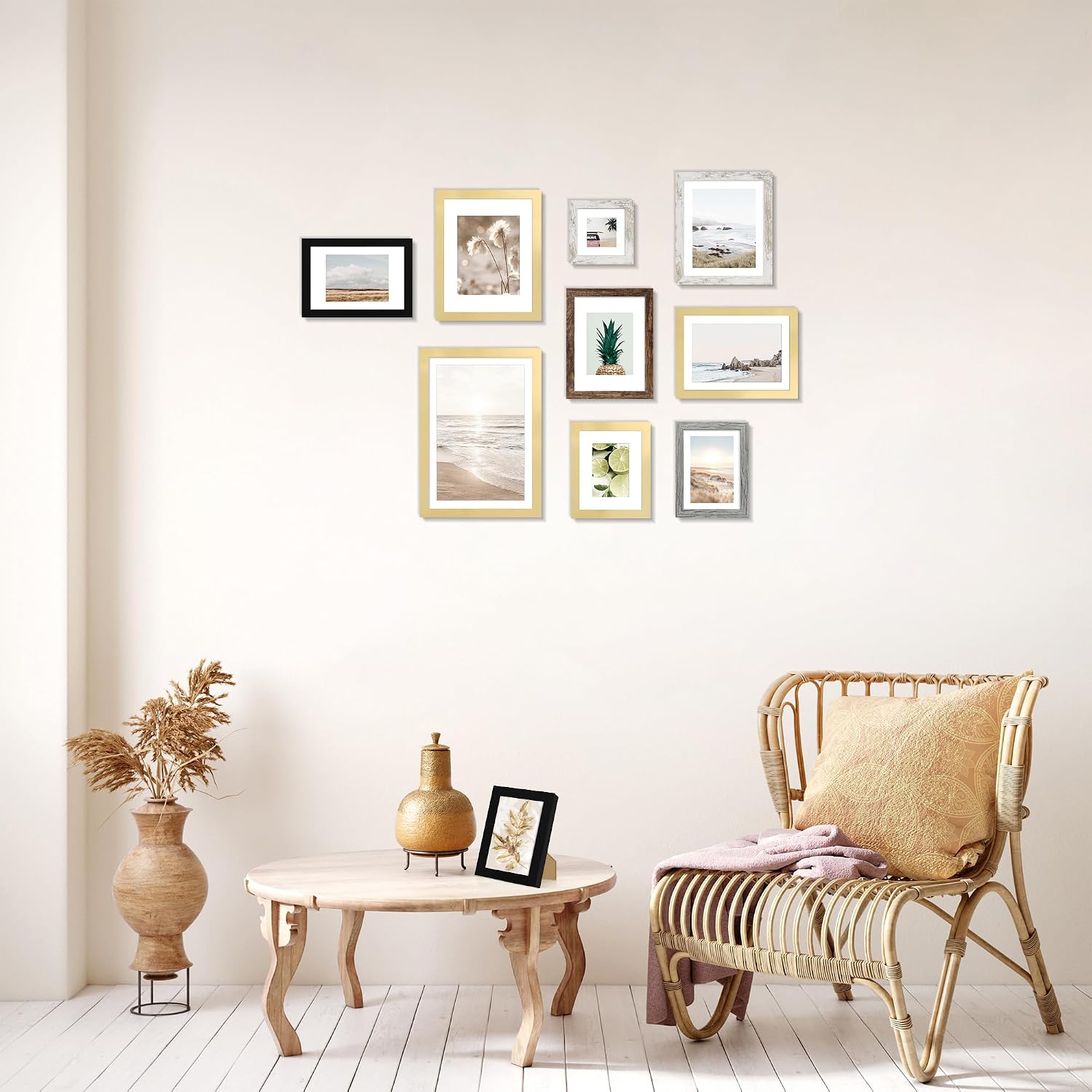 Thumbnail 6 de Hongkee 5.5 x 8.5 Diploma Frame Set of 2 — Real Glass, Distressed White Wood Frame