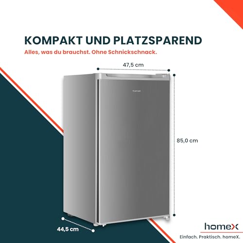 Detalle de homeX CS0881-S Kühlschrank ohne Gefrierfach 90L – kompakt, leise und flexibel