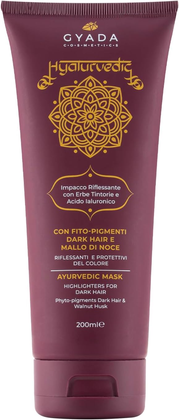 Detalle de GYADA COSMETICS Hyalurvedic Impacco Ayurvico Riflessante Dark Hair – 200 ml