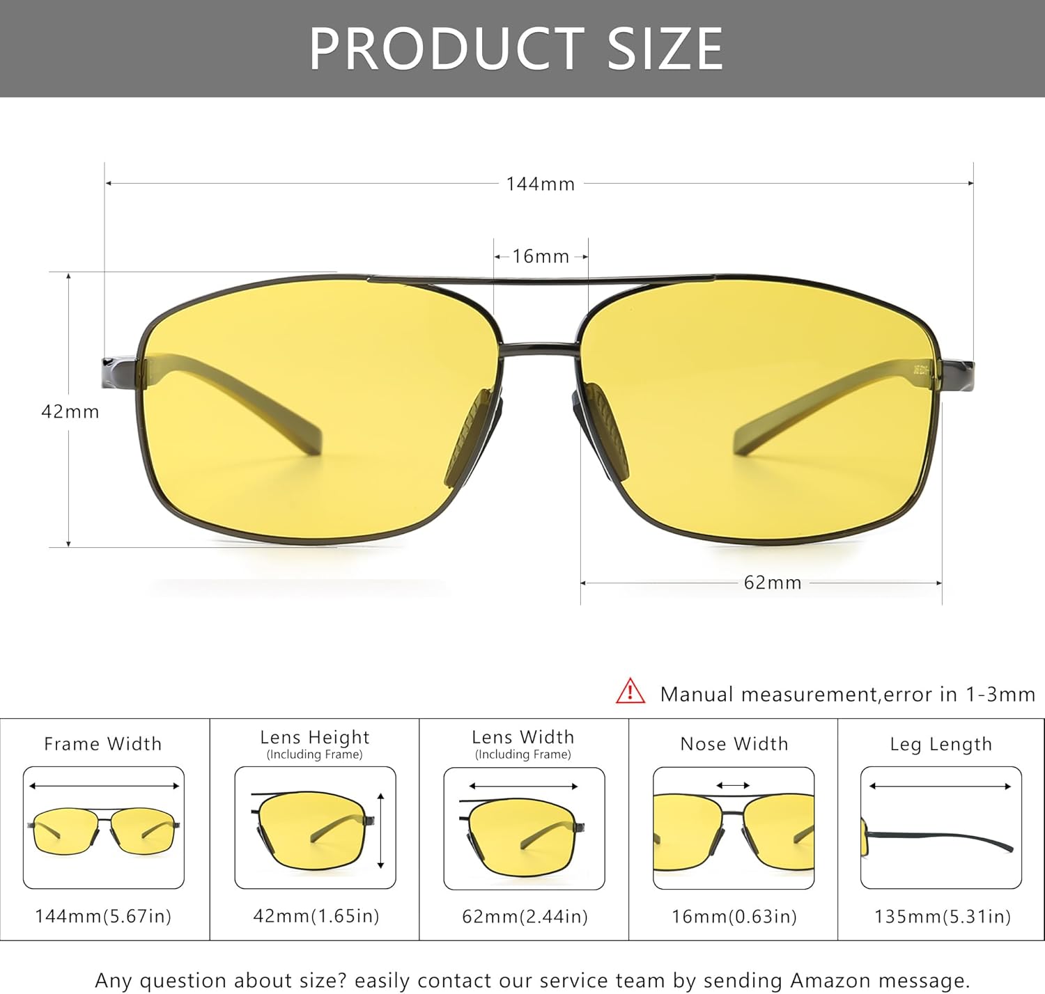 Detalle 2 de SUNGAIT Lightweight Rectangular Polarized Sunglasses