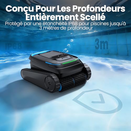Thumbnail 7 de BOTLUXE (2026 Upgrade) PC10 — Robot de piscine sans fil pour jusqu’à 170 m²